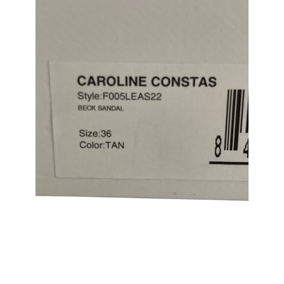Caroline Constas Beck Sandal Tan Leather Slingback Sz 36  6 NWT - Picture 6 of 9